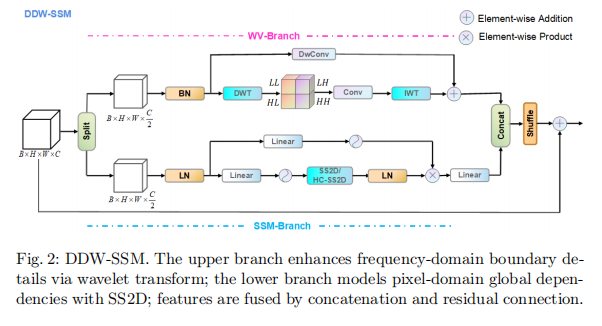 Dual-domain wavelet state-space network 架构图